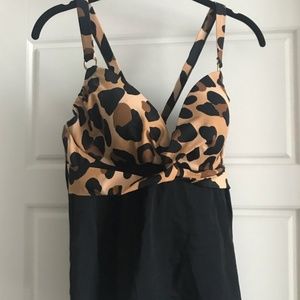 Cheetah print Lane Bryant swim tank